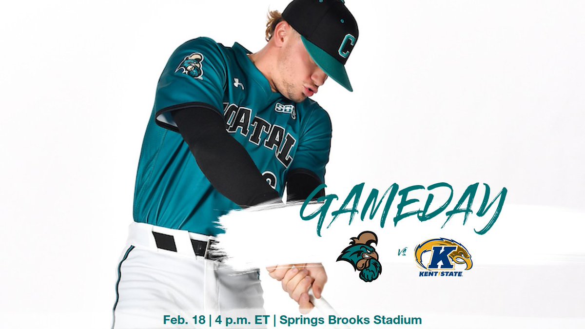 CoastalBaseball's tweet photo. Opening Day ⚾!!!!
🆚: @KentStBaseball
⏰: 4 p.m. ET
ESPN+: https://t.co/hB7M447UrO
📊: https://t.co/GBfnyeOVYd
📻: Hank 105.5 FM
🔊: https://t.co/Wys3H2hzSy
 #RELENTLESS | #SELFLESS
#TEALNATION | #ChantsUP https://t.co/q63GGlyLYq