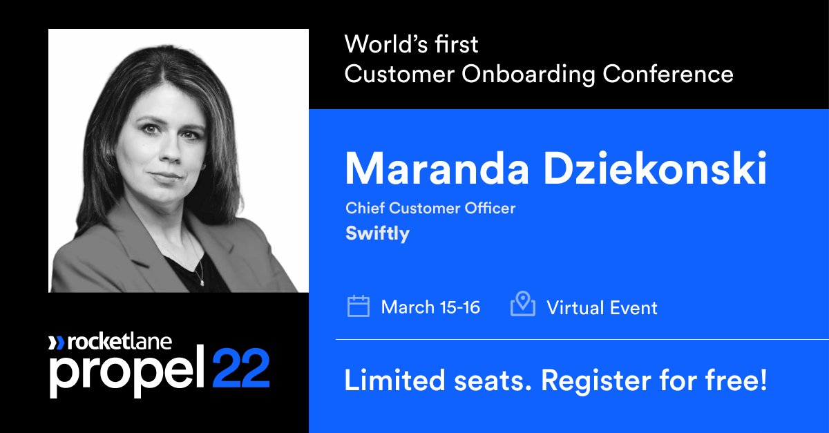 RocketlaneHQ's tweet image. Top Customer Success strategist, influencer, podcaster, and CCO of @SwiftlyInc, @marandasays joins #Propel22 as one of the speakers!
Get your FREE tickets here: bit.ly/Rpropel
#customersuccess #customeronboarding