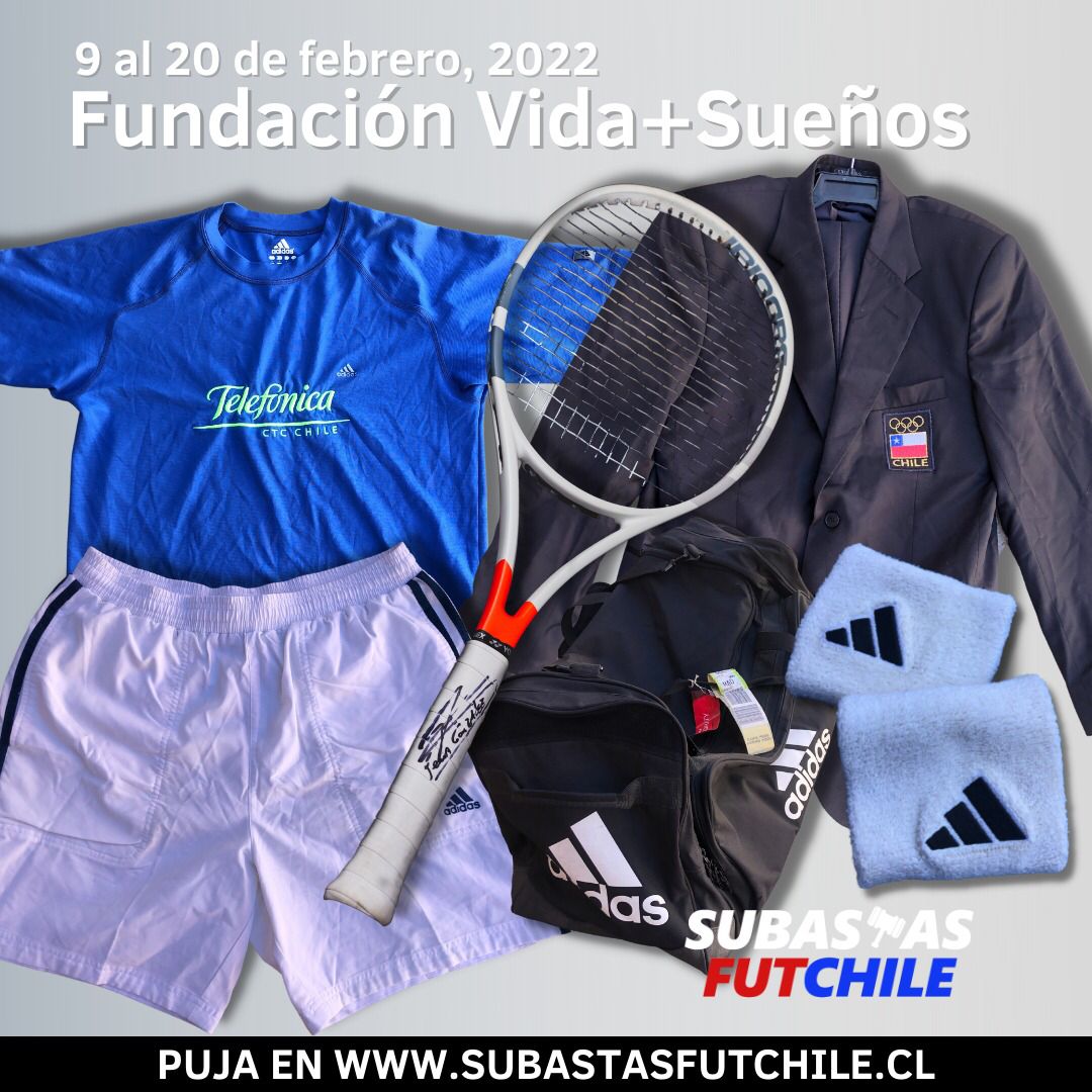 MMF_Chile's tweet photo. ¡ÚLTIMOS 3 DÍAS! Puja ahora en https://t.co/PJhA6RpUhO y apoya a la Fundación Vida+Sueños (@fundacion_vms) con sus artículos donados por el gran Fernando González 🎾(@fergonzalezel).

#SubastasFutChile https://t.co/Wy9xWmZKWt