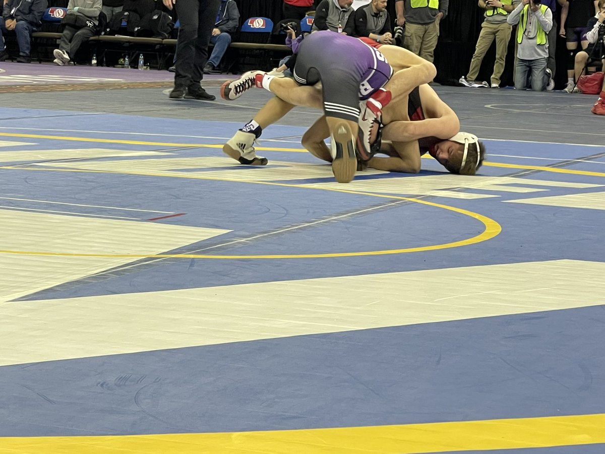 Consolation Rd. 2 Munier wins by pin vs. T. Brown-Blair