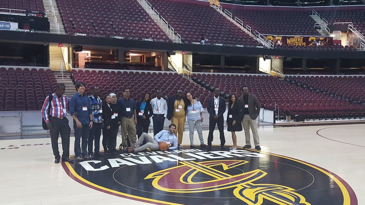 CleWorldAffairs's tweet photo. It's NBA All-Star Weekend in Cleveland!🏀Basketball and sports diplomacy has a positive impact around the world. #NBAAllStar #ExchangeOurWorld https://t.co/jDZ4FK8tua