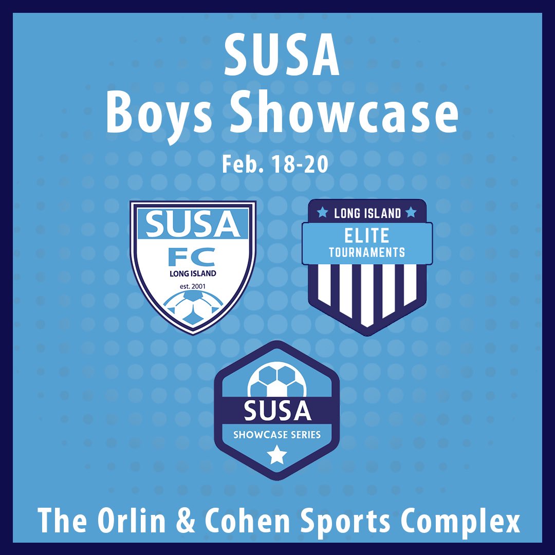 The SUSA Boys Showcase Tournament starts today at 2:40pm. Good Luck to all of
the teams participating! #SUSAboysshowcase #LIET
