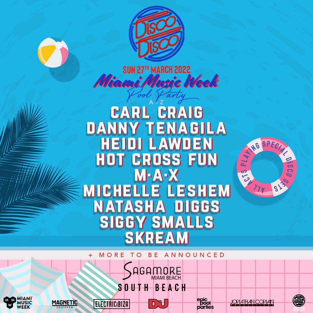 Disco Disco. (@discodiscoldn) on Twitter photo MIAMI - Line up announced ππ΄βοΈ
Weβre proud to present you with a line-up packed with nothing but legends, all-time favourites & very good friends π
<a href="/carlcraignet/">RIDE OR DIE</a>
<a href="/DannyTenagliaDJ/">Danny Tenaglia</a>
<a href="/DJHeidiLawden/">DJ Heidi Lawden</a>
<a href="/natashadiggs/">natasha diggs</a>
<a href="/I_Skream/">Oliver Jones</a>
<a href="/Sigourney_S/">Siggy Smalls</a> +many more
tiny.cc/DDxMiami MIAMI - Line up announced ππ΄βοΈ
Weβre proud to present you with a line-up packed with nothing but legends, all-time favourites & very good friends π
<a href="/carlcraignet/">RIDE OR DIE</a>
<a href="/DannyTenagliaDJ/">Danny Tenaglia</a>
<a href="/DJHeidiLawden/">DJ Heidi Lawden</a>
<a href="/natashadiggs/">natasha diggs</a>
<a href="/I_Skream/">Oliver Jones</a>
<a href="/Sigourney_S/">Siggy Smalls</a> +many more
tiny.cc/DDxMiami