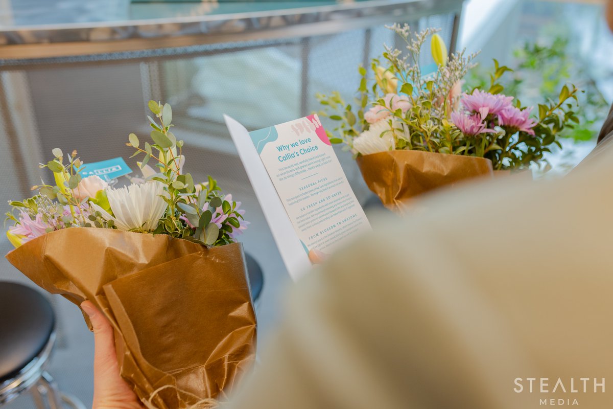 StealthMediaCo's tweet photo. Who doesn't love starting their day with a beautiful bouquet of flowers. Shout out to Callia Flowers for making the whole team feel special today. #thiscalliamoment https://t.co/Z6au8ANgdC
