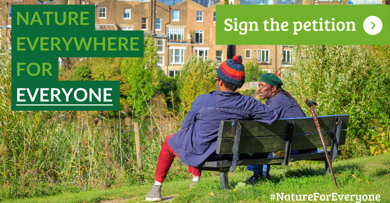 FieldsInTrust's tweet photo. 8 in 10 people say access to nature is more important since the pandemic, but 1 in 3 don't have nature close to home.

That's why we're joining the campaign to guarantee #NatureForEveryone. 🍃

Get involved by signing the petition today. ✍️