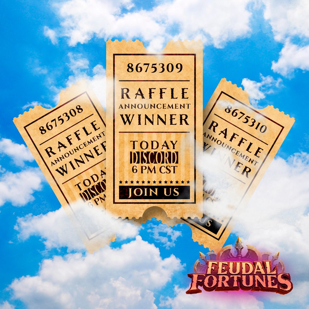 FeudalFortunes's tweet photo. #FeudalFortunes is excited to announce the winners of the #ShillArmyRaffle this evening! Join us in the discord this evening at 0000 UTC to see who the lucky winners are! See you there!

#FF #ETH #NFT #gaming #Blockchain #blockchaingaming #NFTGaming https://t.co/vpRgSp2ZW4