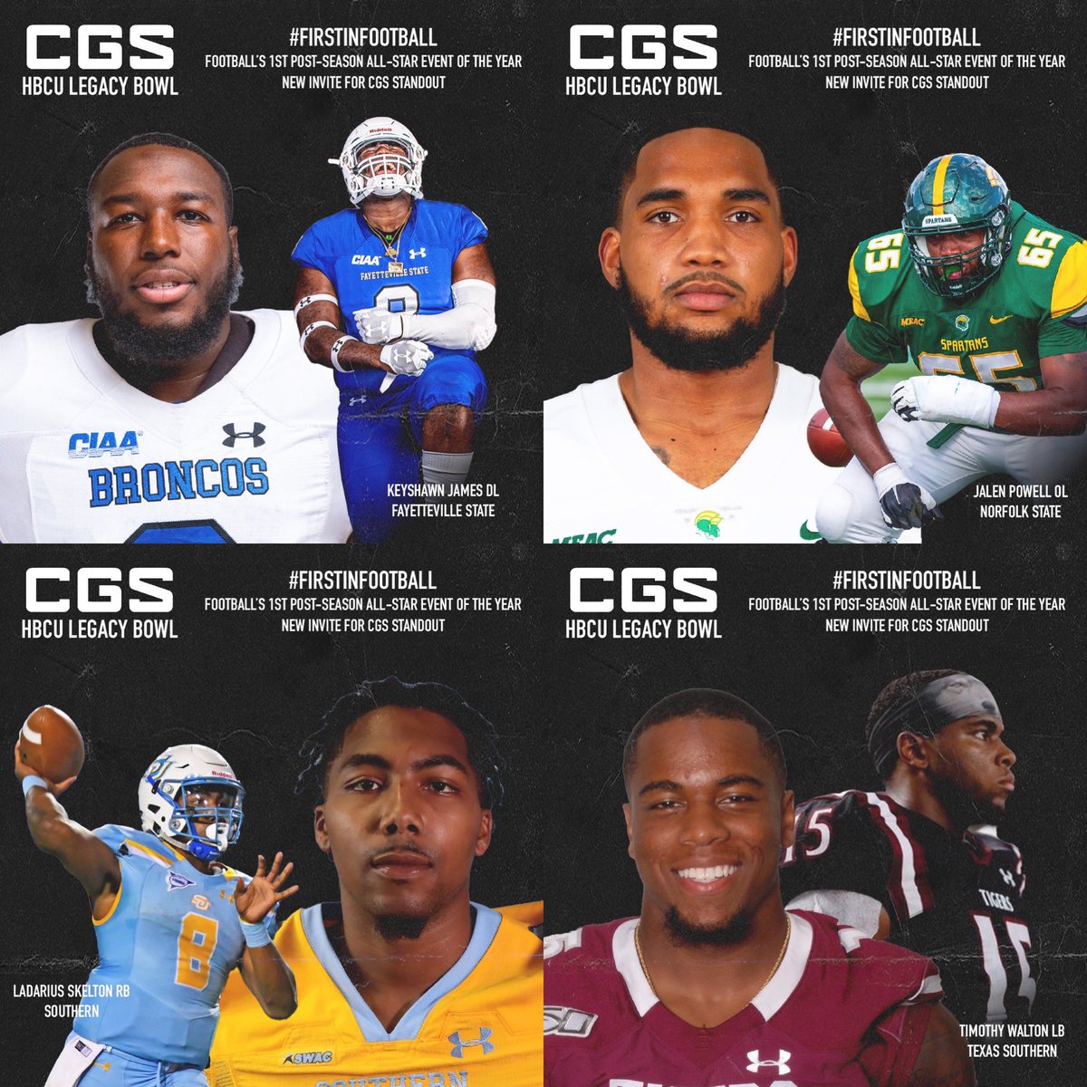 MRittCGS's tweet image. @CGSAllStar and @CgsSmall well represented at the @HBCULegacyBowl 👀🔥

🔥@JeremiahCaine 
🔥@DeeAnderson21 
🔥@Wittness_19 
🔥@HAM65_ 
🔥@_KeyshawnJames 
🔥@Jalenpowell65 
🔥@LadariusSkelton 
🔥@__Walt2x 
🔥@mcnasty74_ 
🔥@Zafir_kelly0 
🔥@ryan_mcdaniel11