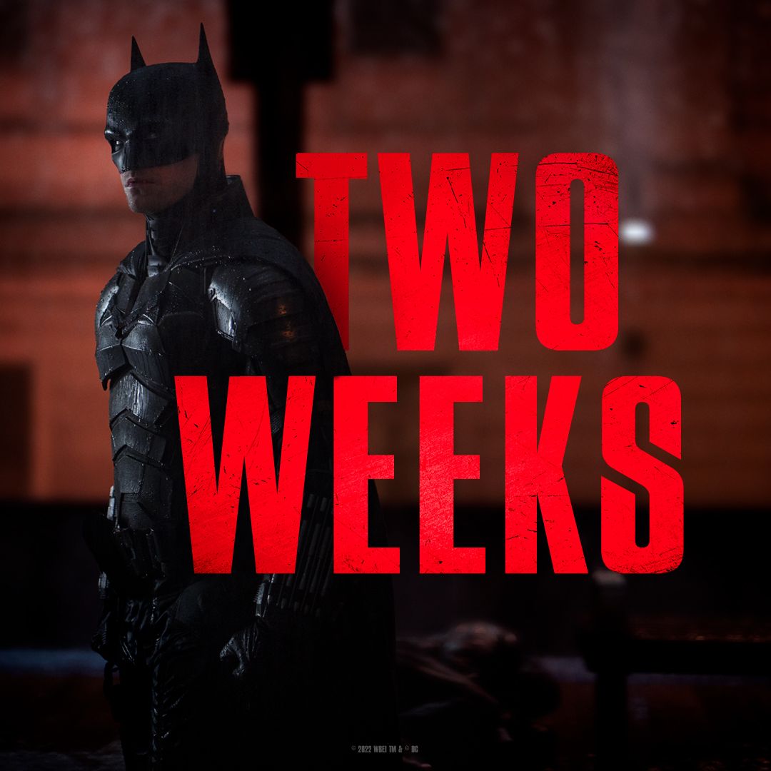 Gotham is waiting for you. Retweet if you're ready for #TheBatman.

Let the TWO WEEK countdown begin.