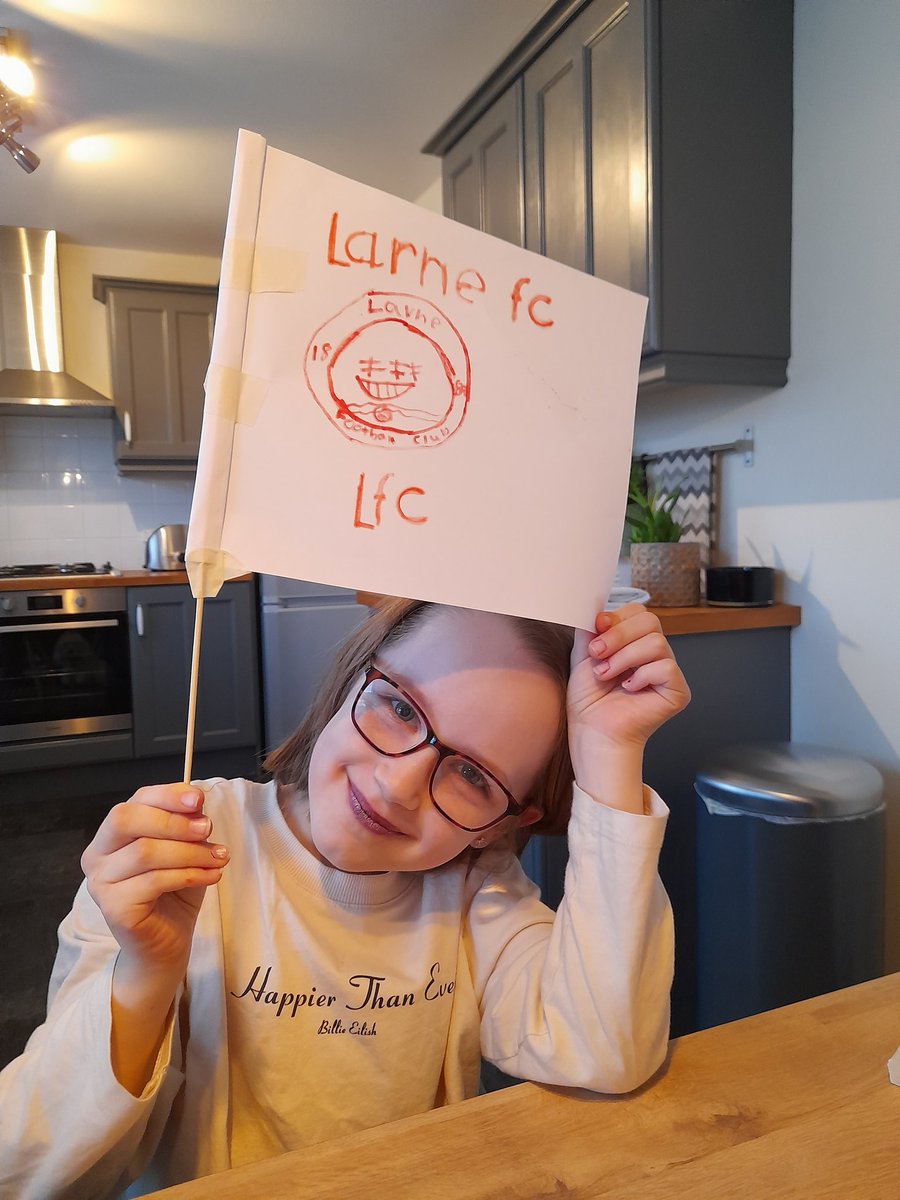 Sophie's ready for the <a href="/larnefc/">Larne Football Club</a> match tonight!