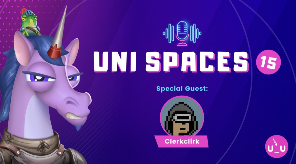 U_UnicornsNFT's tweet photo. We’ll be hosting our Uni Spaces #15 with special guest @Clerkclirk founder of @ScholarzNFT 🦄

Come tune in for some fun as we talk about NFTs and more! 🌈

https://t.co/dwzFyKsaum

#UGMI #NFTCommunity #NFT https://t.co/9Fu3WKMT62