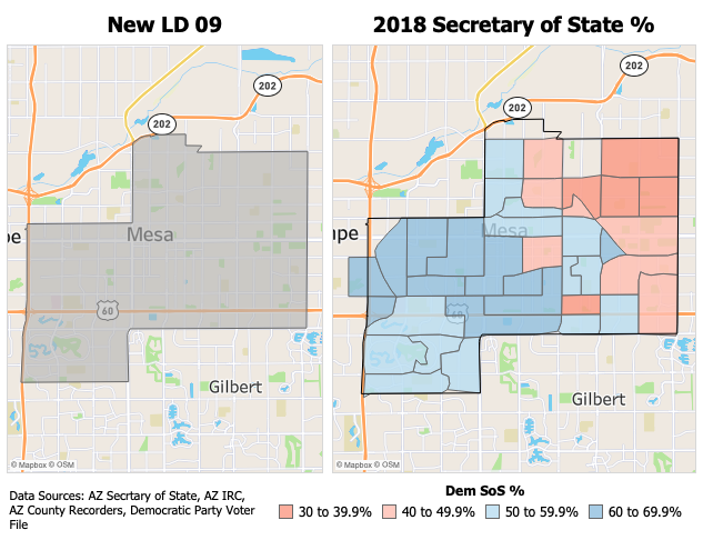 sfalmy's tweet photo. Do you like compact districts that are basically squares? Well, get ready for the new #LD09. Located in Maricopa County's east valley LD9 has been trending D for years. 

IND voters make up the majority of registrants. In 2022, Dems took the smallest lead over the GOP. https://t.co/9xsDzwx73y