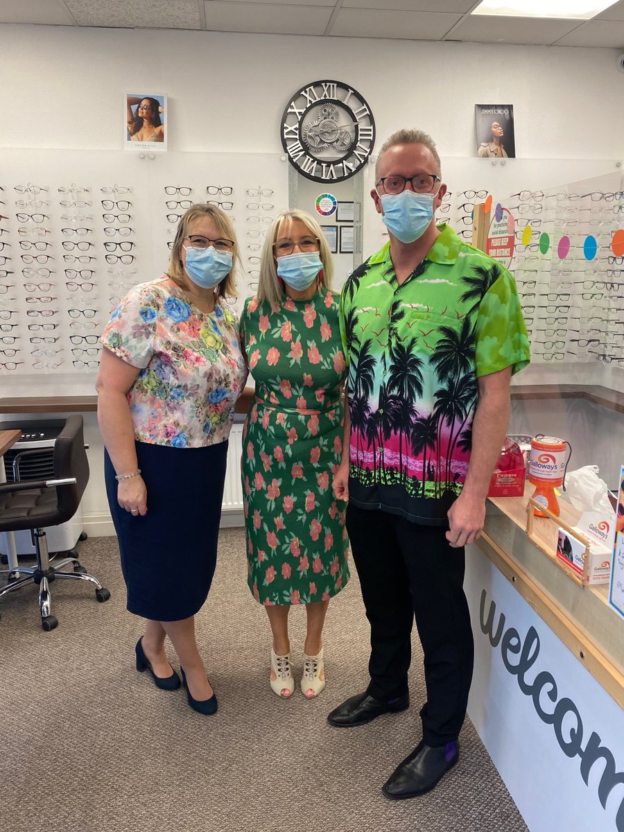 Gallowaysblind's tweet photo. A big thank you to Crystal Clear Opticians in Southport who took part in our #BrightForSight Day earlier this month. They generously donated ยฃ2 for every sight test on 4th February. We love how brightly they decorated the store โ and check out those bright outfits! https://t.co/ietP4rroNw