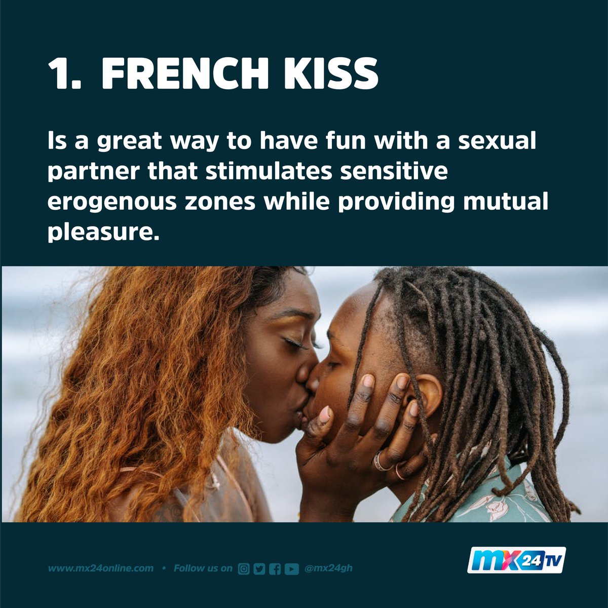 mx24gh's tweet photo. You think your kissing game is top notch?
(1/3)
#mx24gh #mx24tv #mx24teaser #funfearlessfactual #Kissing #love https://t.co/6Afu4eXKcn