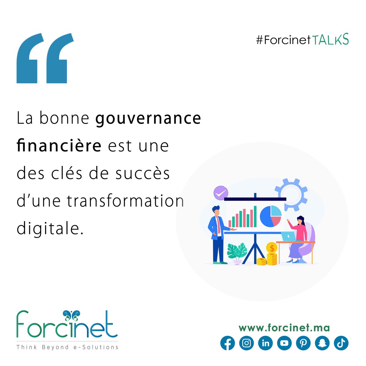 Forcinet's tweet image. #ForcinetTalks : La bonne #GouvernanceFinancière est une des clés de succès d’une transformation digitale.
L’atteinte des bénéfices d&apos;une #TransformationDigitale est conditionnée par une gestion rationnelle de la structure de #coûts.

#Forcinet #TransformationDigitale #Budget