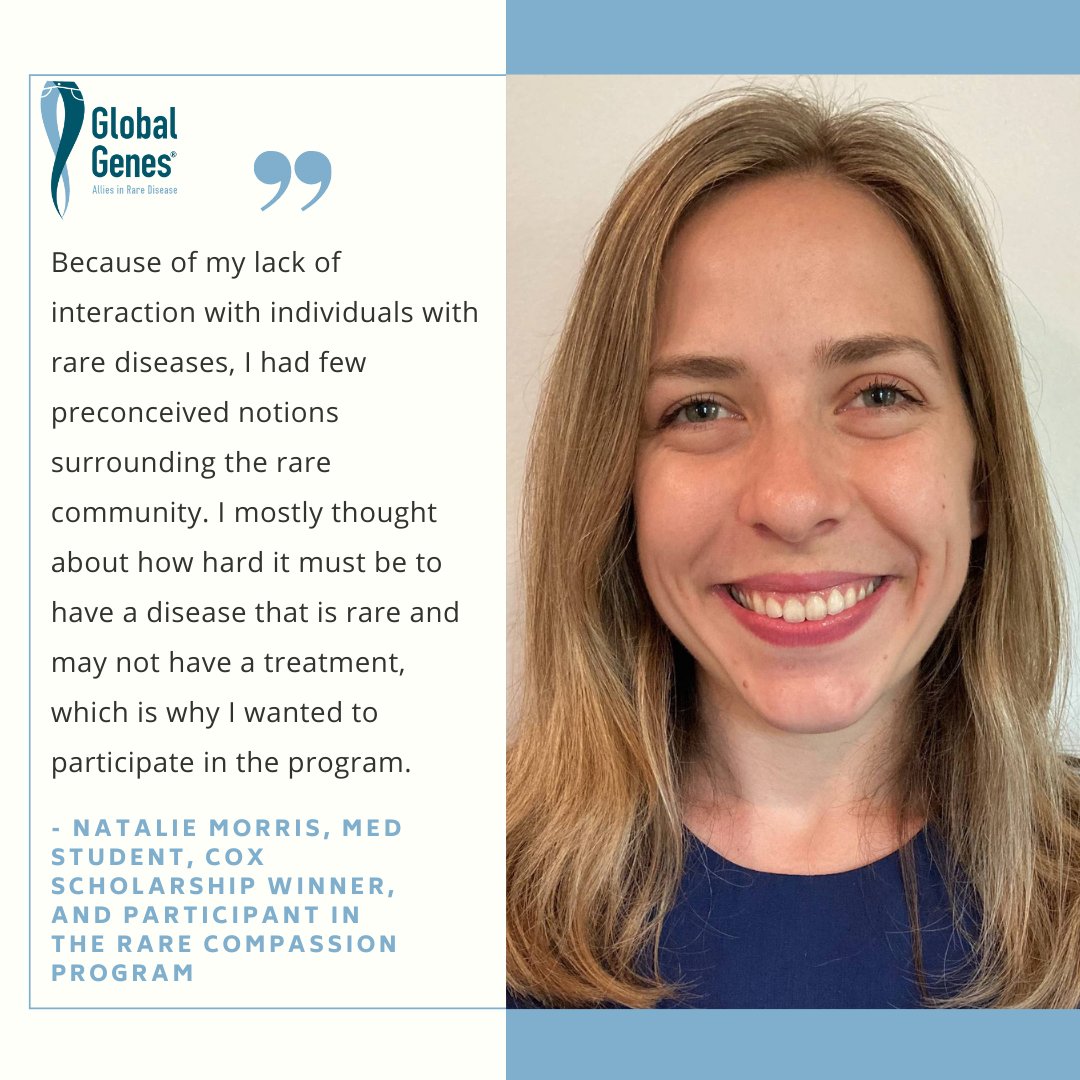 GlobalGenes's tweet image. Attn: Med Students! 1 week away from the #RareCompassionProgram deadline, Fri. Feb. 25. Receive first hand experience working with #raredisease patients and also qualify to apply for the Cox Scholarship to win upwards of $7,500. tApply Today! bit.ly/33wCs0B #MedEd