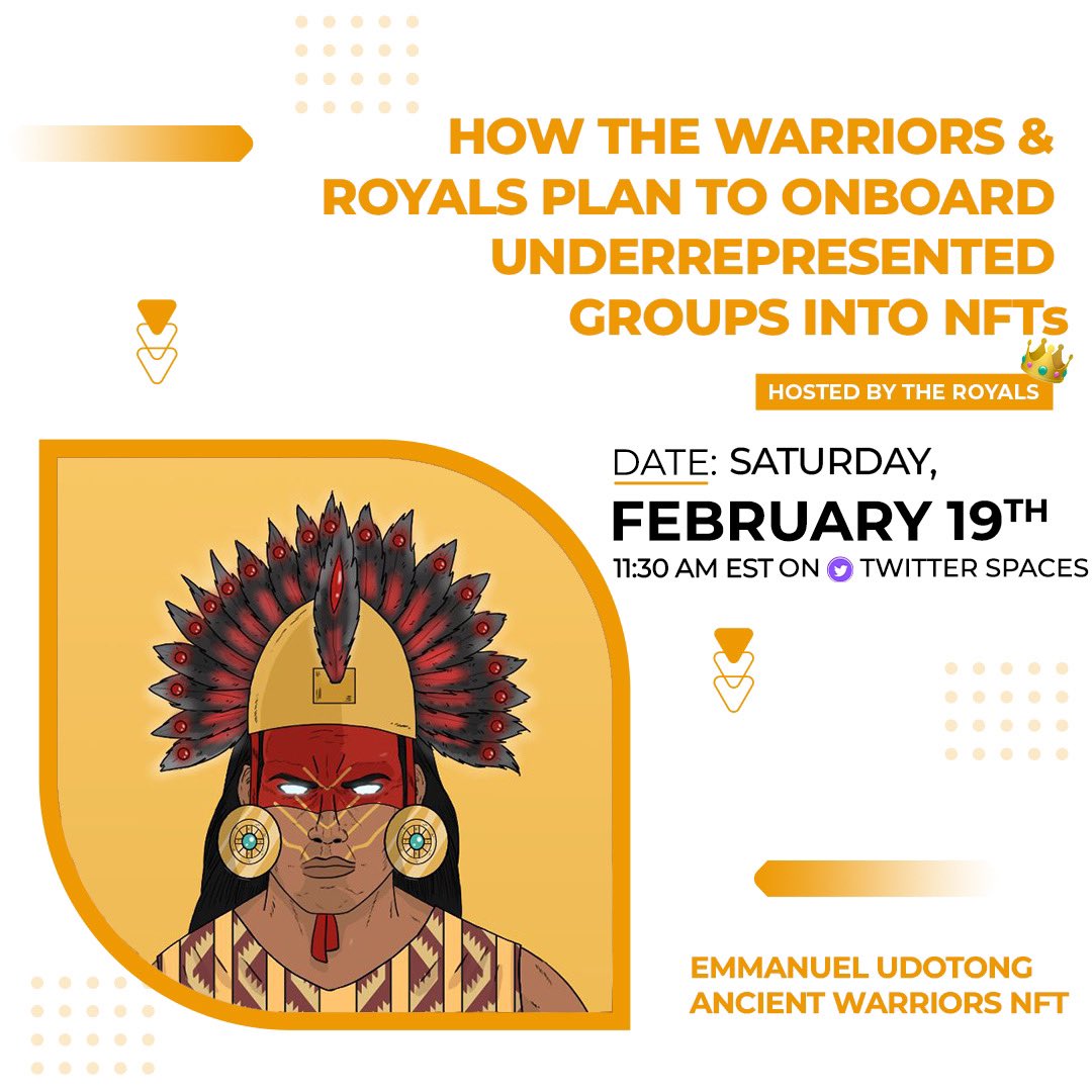 The Royals 👑 (@travelroyalnow) on Twitter photo Hear ye! Hear ye!
We have the honor to co-host a Twitter Spaces with <a href="/AncientWarNFT/">Ancient Warriors NFT ⚔️</a> this Saturday. Join in fellow Royals 👑
x.com/i/spaces/1YqKD… Hear ye! Hear ye!
We have the honor to co-host a Twitter Spaces with <a href="/AncientWarNFT/">Ancient Warriors NFT ⚔️</a> this Saturday. Join in fellow Royals 👑
x.com/i/spaces/1YqKD…