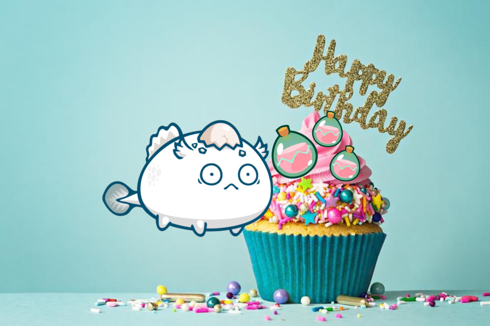 RT cloudwhiteNFT: THE GREAT LUNACIAN  BIRTHDAY BAKE OFF! 🍰  today we celebrate the 4th birthday of @axieinfinity, and the culture that makes us a nation!  submit your axie themed cakes and baked goods in the comments.  72 hours to enter.  prizes:  🥇 5 $axs 🥈 100 $ron 🥉 11,500 $slp [twitter.com] [twitter.com] [pbs.twimg.com]