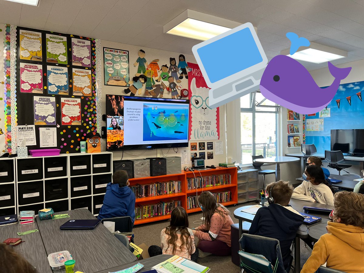 mrslandis5's tweet photo. Learning so much about how coders and AI can assist scientists and help the environment! Thank you @EBTSOYP &amp; @GracieErmi for the AMAZING virtual field trip this morning! #GuadROARS #USDlearns https://t.co/7bopUAzFq4