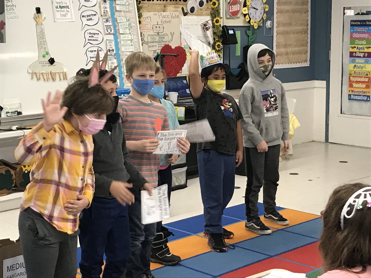 Ms. Parisse's class performed their Reader's Theater on a virtual meet for their families.