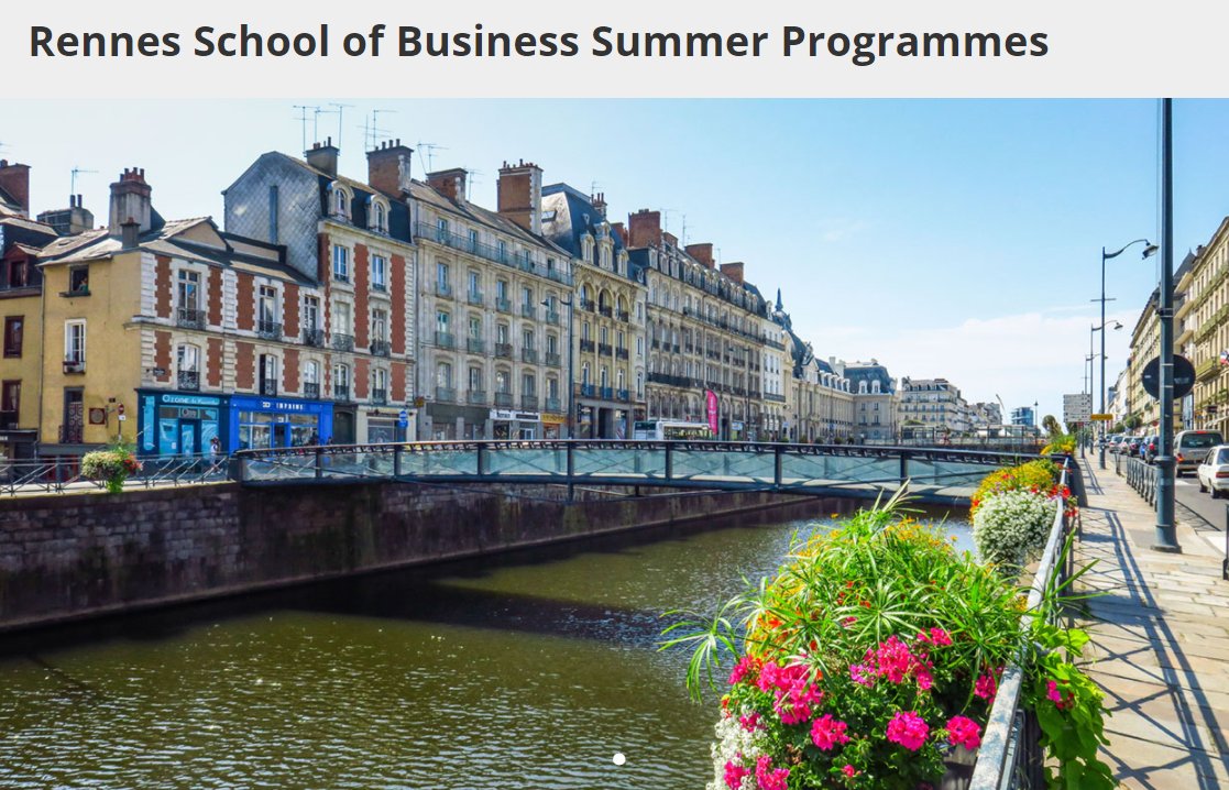 Rennes School of Business are offering three 2-week programmes this summer that students can apply for! - £500 bursary available 🔴Cross-Cultural Management 🔴Sustainable Business 🔴Doing Business in Europe @DMUBAL @dmuenterprise @leicscastlebs @SustainableDMU @DMU_Marketing