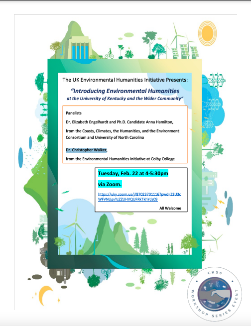 ukchss's tweet photo. It's time to use YOUR voice! In support of UK's Environmental Humanities Initiative, this discussion-based event is giving you the platform to be a part of something great. Tune in next Tuesday via Zoom! https://t.co/V4TvyUUn1D