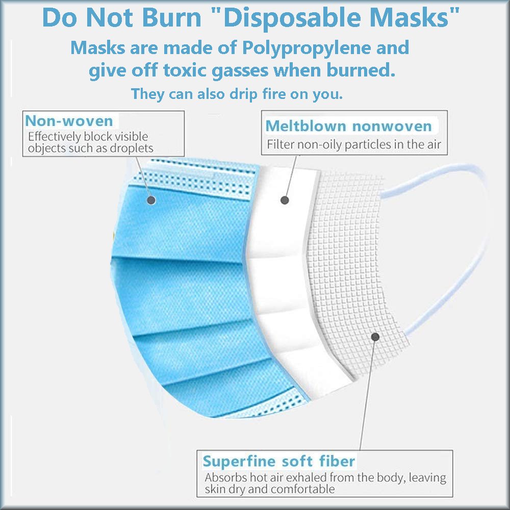 helicopterpage's tweet image. These blue #Facemasks are "Disposable" but do not decompose in landfills. They are made mostly of plastic that gives off toxic gasses when burned. Why aren't there special recycle bins or hazardous material bins for their proper disposal? #DisposableMask #MaskMandate #Pollution