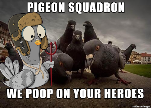 IAtiable's tweet photo. Where my pilots at? 😜🤣😂😈 Show off your favorite Pigeon pilot and Let's FLY! #NFTs #NFTCommunity #NFTcharity @ThePigeonSocial $ETH @LooksRareNFT @opensea  https://t.co/UBv5cSReFY #PigeonSquadron UP! https://t.co/kj8JLz8Mw6