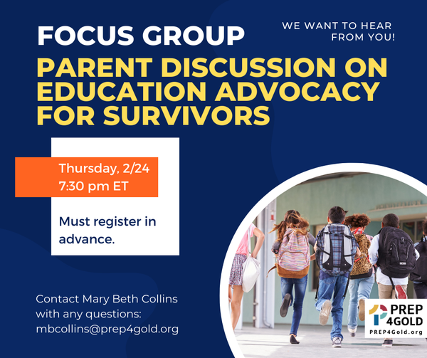 Parents: PREP4Gold wants to provide an opportunity to come together to discuss your successes & challenges navigating #educationadvocacy for your #childhoodcancer #survivors for kids of all ages: K-12. us02web.zoom.us/meeting/regist…