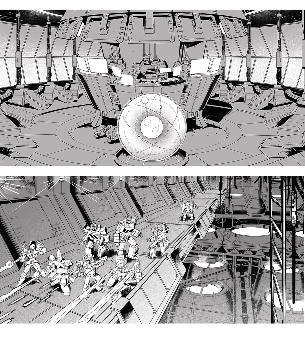 Wanted to take a second to show off some of my favourite spaces I got to come up with in Transformers. Some years ago doing backgrounds was an ordeal, and now, i think, i love imagining the world them robots inhabit the most. 