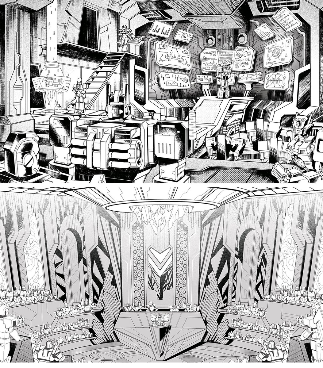 Wanted to take a second to show off some of my favourite spaces I got to come up with in Transformers. Some years ago doing backgrounds was an ordeal, and now, i think, i love imagining the world them robots inhabit the most. 