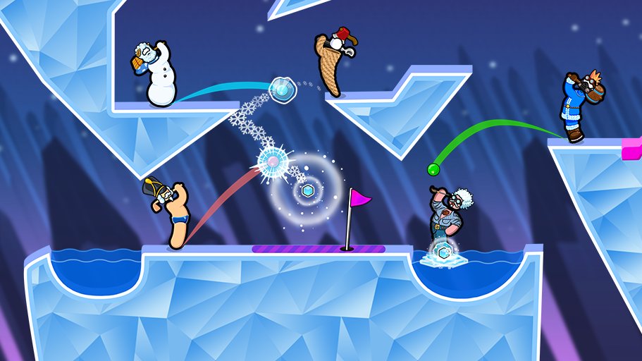 NoodlecakeGames's tweet photo. A cool new power-up is now live in #golfblitz! Try out the new Blizzard Ball and leave your opponents frozen in their tracks! 🥶 There's lots to love in v.2.5.0 of the game! https://t.co/XZsXf15aFf https://t.co/hTbA0kpfTw