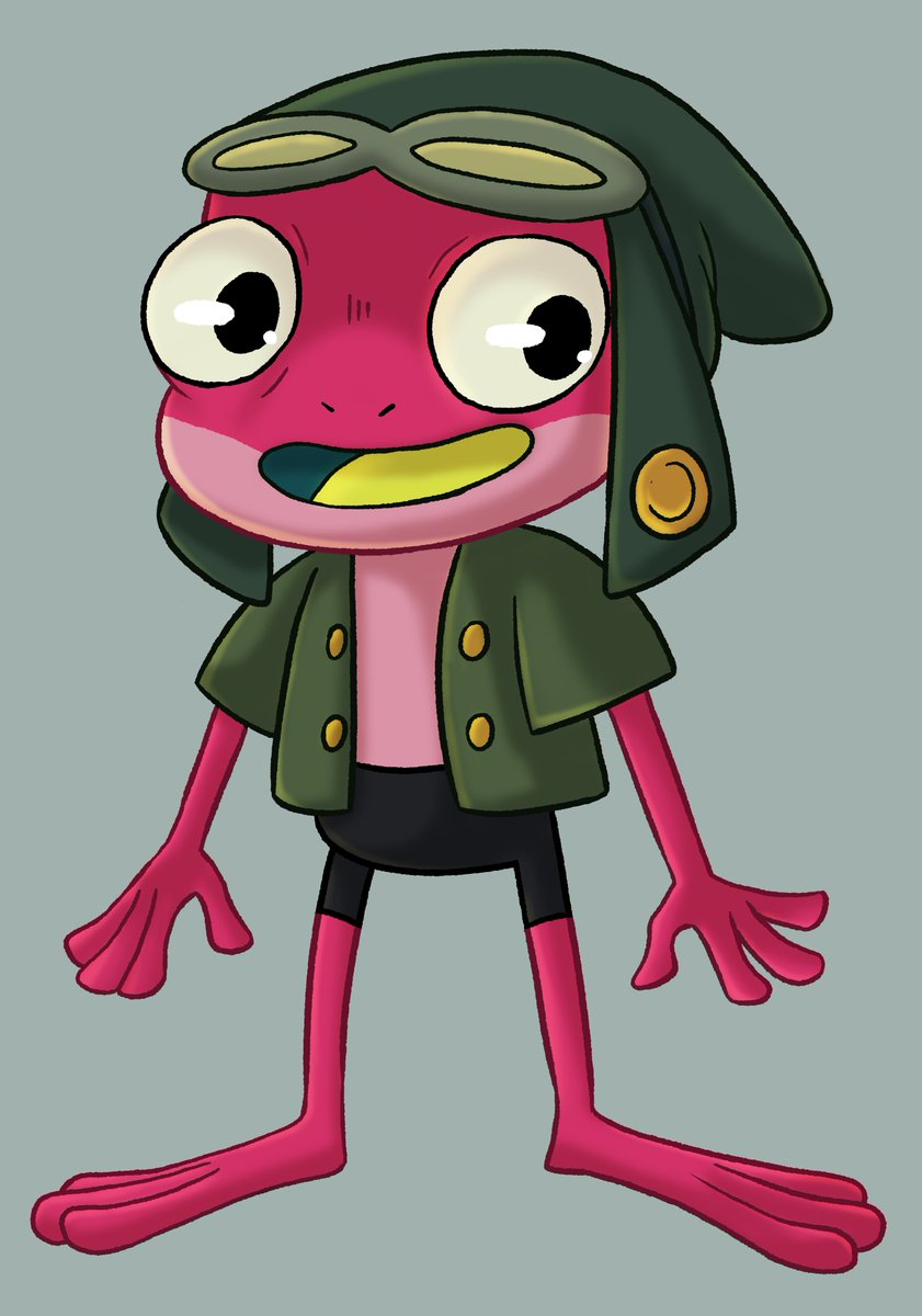 SaltyPin's tweet photo. Last year I got a part in #AmphibiaReanimated, my first time taking part in something like this :D I drew this little Sprig as a style guide for my part of the animation, but in the end I drew him completely differently haha :D
#amphibia #amphibiafanart https://t.co/OH2F4c90Bu