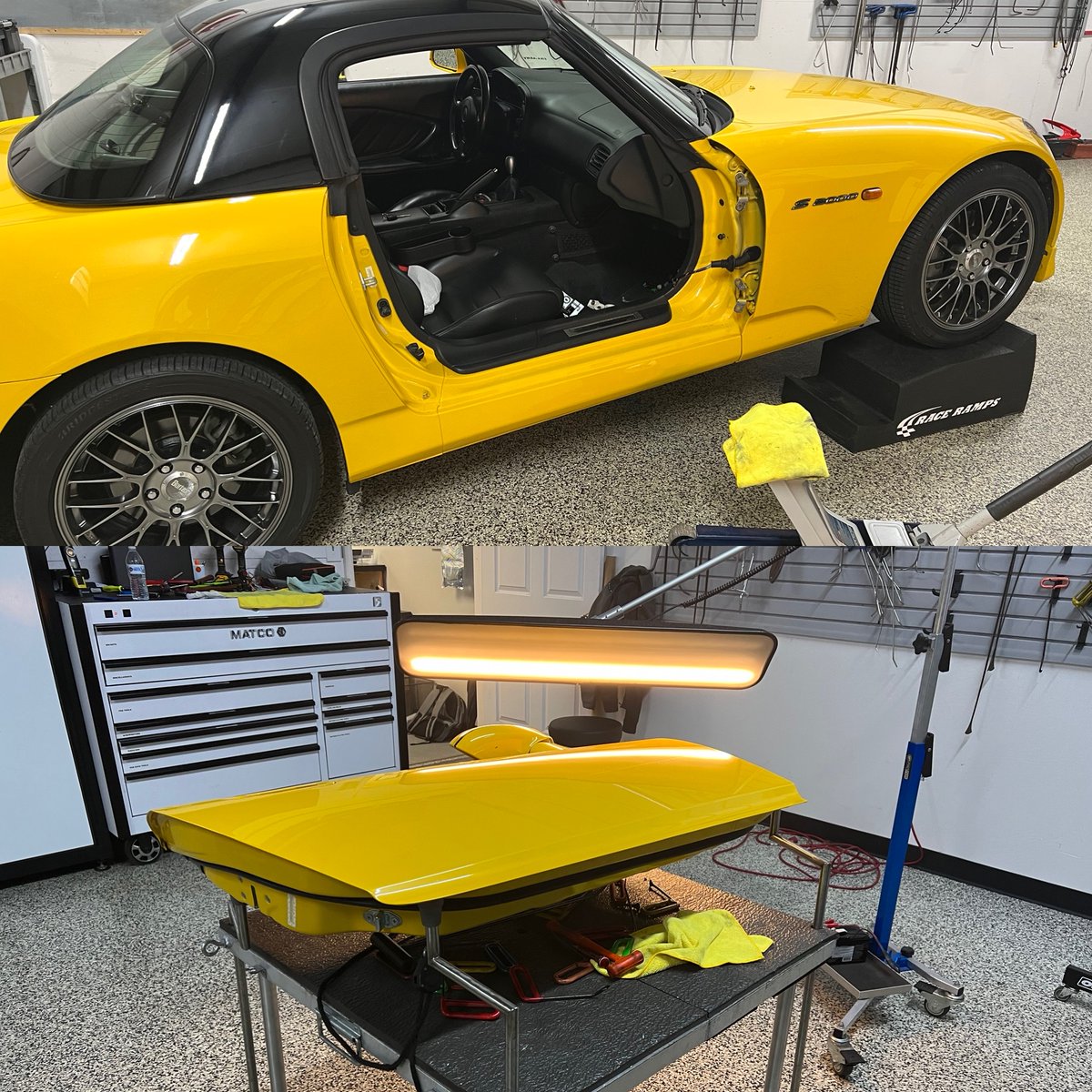 DentTechInc's tweet image. Sometimes removing a dent with paintless dent removal (PDR) requires a little dissection🧐. To best address the dent on this Honda S2000 we removed the passenger door. The dent was removed and the door reinstalled and it looks as good as new!🤩Give us a ring to fix that ding!