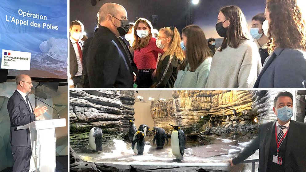 acrennes's tweet photo. J-1 ✈️ Buenos Aires Argentine 🇦🇷 
⏳Départ imminent des 2 envoyés spéciaux en Antarctique 🇦🇶

Elsa et Julien lauréats de l'opération @edd_acrennes "L'Appel des pôles" ont été félicités par @jmblanquer lors du #OneOceanSummit 

Ils embarquent pour une expédition #polaire de 9J❄️ https://t.co/1yua0KL6zG