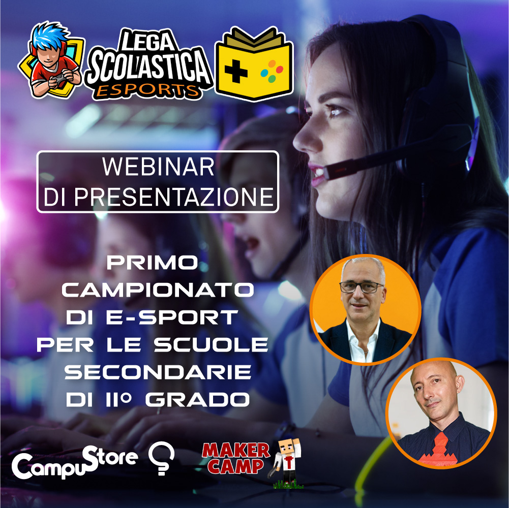 Il mondo dei videogiochi nelle scuole secondarie di II grado
Martedì 22 febbraio alle 17.00 faremo un webinar per presentare il primo campionato di videogiochi competitivi tra studenti
Iscriviti: 
go.campustore.it/220222-webinar

#esports #gaming #RocketLeague #overwatch #leagueoflegends