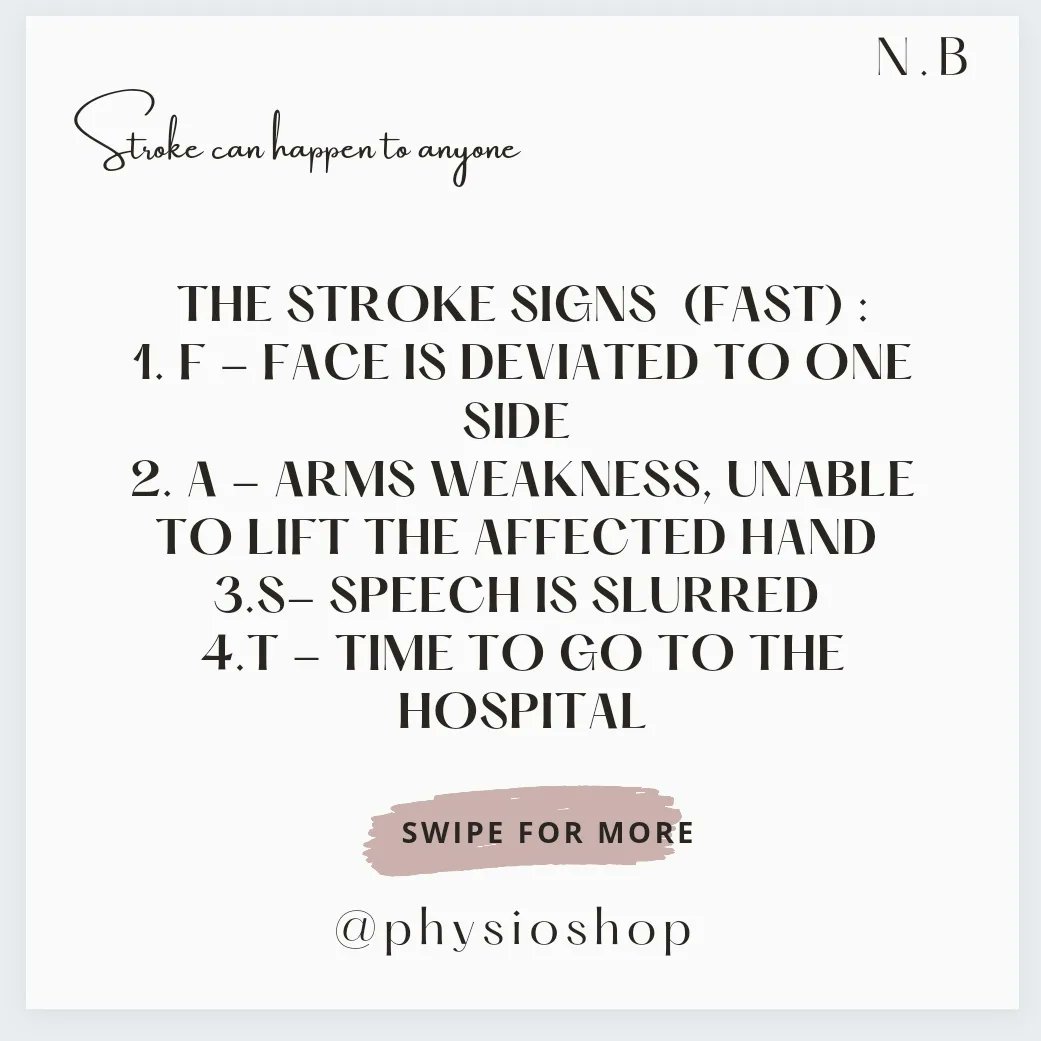 PhysioFeyi's tweet photo. Stroke is a serious condition, we need to keep educating ourselves on the preventive tips , proper care and it is paramount to educate the people around us esp the uneducated ones .
It's a thread. https://t.co/eKtsPdMV0x