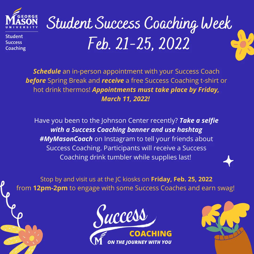 Happy Friday, Patriots! Don't forget to participate with us during Success Coaching Week starting on Monday, February 21st!