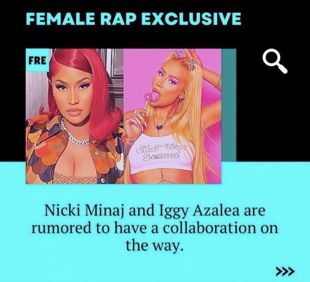 ChartsOnIggy's tweet photo. 🚨 Apparently there's a Nicki Minaj x Iggy Azalea collab in the works right now, would you be up for this power female rap duo? https://t.co/L7jr57dOtA
