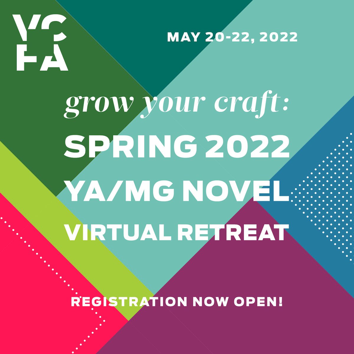VCFA's tweet photo. 🚨Registration for the Writing Novels for Young People Virtual Retreat is NOW OPEN! 🚨 @vcfawcya @mbrockenbrough @ericsmithrocks @TirzahPrice @annadrury53 💚 Open to all! Learn more and register here: https://t.co/A1bonDN4T8 https://t.co/qnPWPitiBW