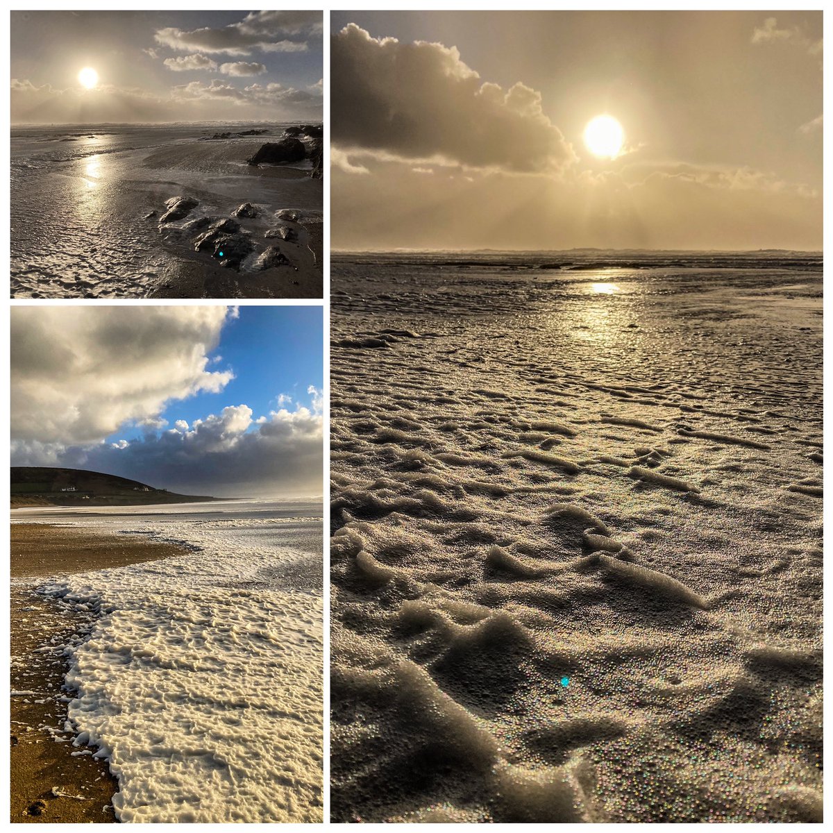 Frothy coffee anyone?! 😁
Croyde Beach today. 

croydecoffee.com 
#croyde #croydecoffee #coffee #frothycoffee #stormeunice #northdevon #north_devon