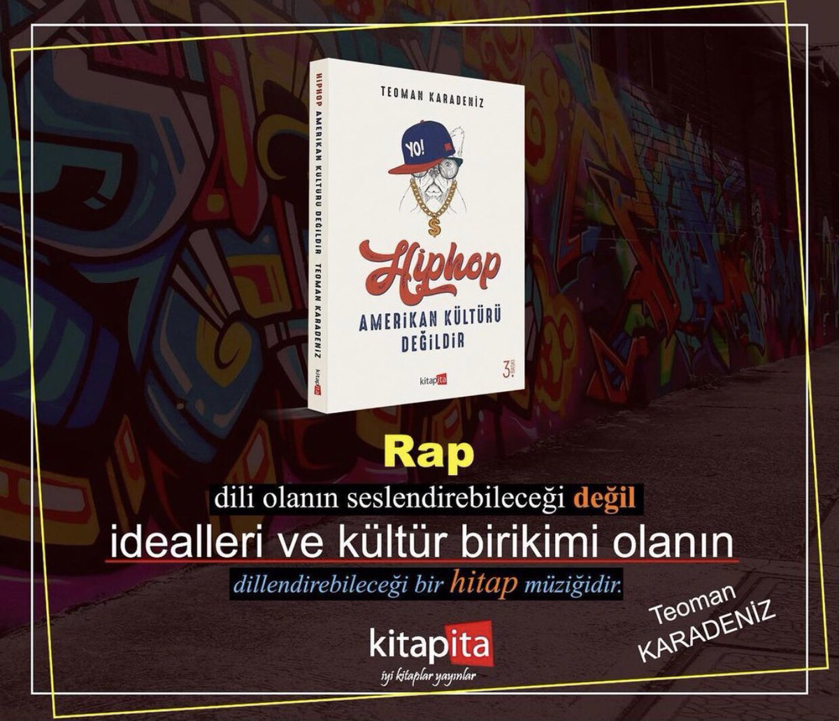 kitapita_yayin's tweet photo. “Arkamda yürüme, ben öncün olmayabilirim. Önümde yürüme, takipçin olmayabilirim. Yanımda yürü, böylece ikimiz eşit oluruz.” (Ute Kabilesi)

Teoman Karadeniz
Hiphop Amerikan Kültürü Değildir

#teomankaradeniz #hiphopamerikankültürüdeğildir #türkçerap #ceza #sagopakajmer #patron https://t.co/vNbradFGFq