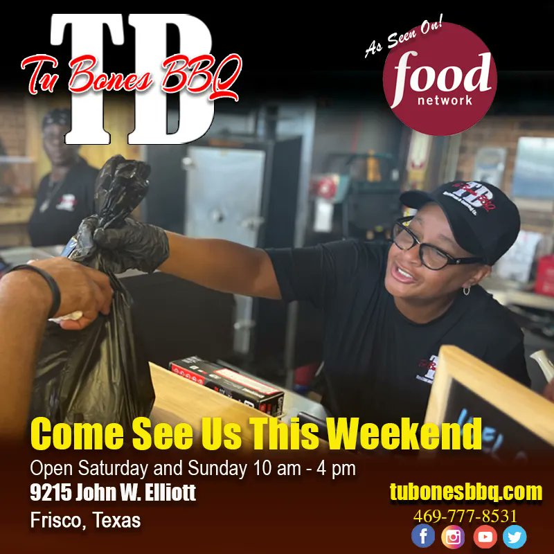 tu_bones_bbq's tweet photo. Great customer service is what we at Tu Bones BBQ pride ourselves in, come see it for yourself. See ya this weekend!
-
➡️ Follow @tu_bones_bbq 
.⁣
#barbecue #bbq #bbqfamily #bbqfood #bbqlife #bbqlove #tubonesbbq #bbqmeat  #bbqporn #bbqribs #bbqsauce #beef #brisket https://t.co/Y0tQtAY9hx