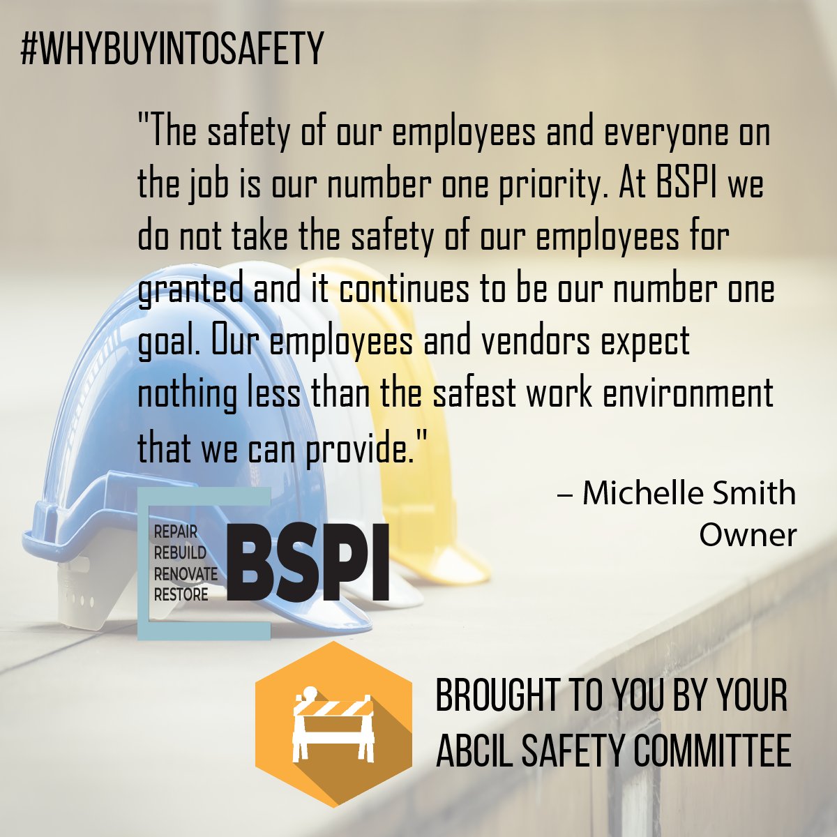 ABCIllinois's tweet photo. Why make time for safety? ABCIL member companies “buy” into safety for many reasons. Throughout the first quarter of 2022 we will be sharing some of those reasons directly from our members. #WhyBuyIntoSafety #ABCMeritShopProud #ABCIL #SafetyFirst #ABCSTEP #ConstructionSafety https://t.co/21kgrBdJLO