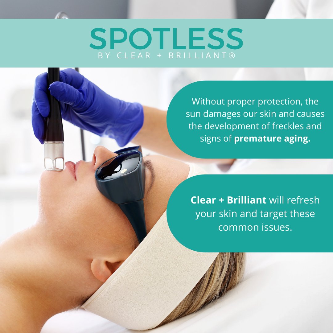 Get rid of signs of premature aging with Spotless by Clear and Brilliant® and target damage your skin has endured from the sun and other environmental causes.

Contact us: 
💌 info@skinfive.com
☎️ Century City: (424) 313-8242
☎️ Pacific Palisades: (424) 322-8780

#skinfivebyavamd