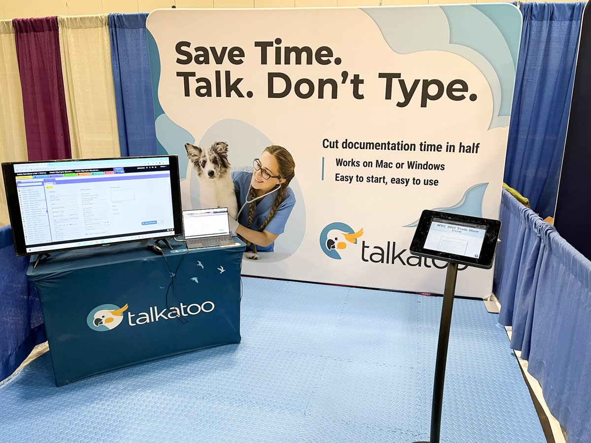 heytalkatoo's tweet image. Day 2 at #MVC2022 and we&apos;re having a great time so far! We&apos;re excited to continue to meet everyone. Don&apos;t forget to stop by our booth 719 and learn more about Talkatoo dictation.

#mvc2022 #midwestveterinaryconference #Talkatoo #Ohio #speechtotext #veterinarymedicine