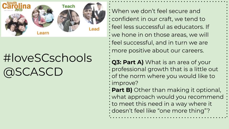 #loveSCschools @SCASCD