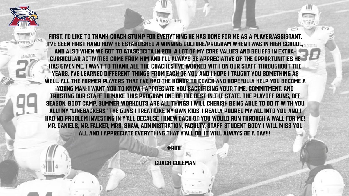 Thank You Atascocita <a href="/HumbleISD_AHS/">The Atascocita HS</a> <a href="/AHSEagleFB/">Atascocita High School Football</a>