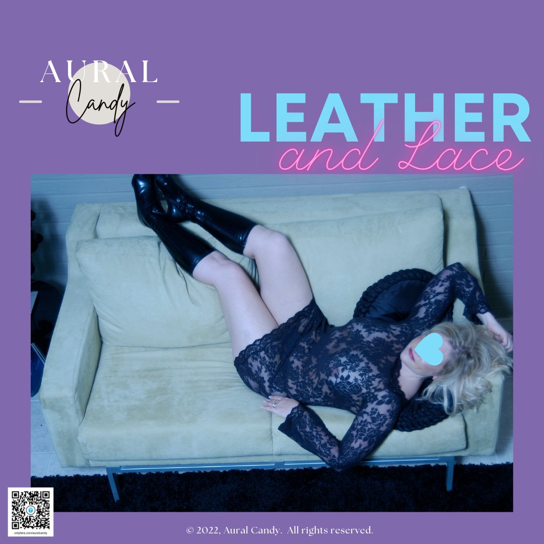 SweetAuralCandy's tweet photo. Just a girl. In leather high heel boots. Barely covered in lace. 

#bbwnsfw #MILF #leatherandlace #hotwife https://t.co/j4euck1jad