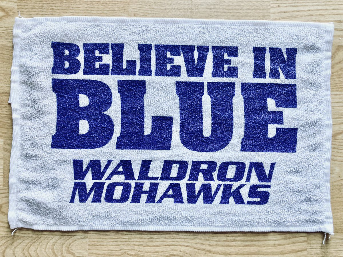 The Rally Towels are here!  I just received the good news that the Waldron Home Boys Basketball game will go on as scheduled this evening.  I should be there around 5:30 to start selling them.  $4 each, first come/first serve.  Let’s Go Mohawks!