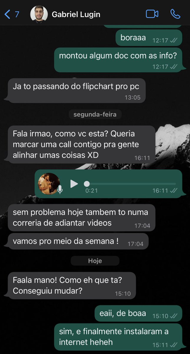 o eu de alguns anos atrás, famoso kronus64 kkk definiria essa print como auge da fama kkkkkk